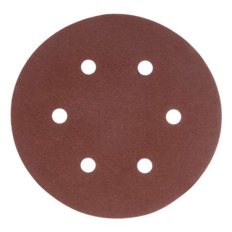 Круг абразивный на ворсовой подложке под "липучку", перфорированный, P 240, 150 мм, 5 шт Matrix