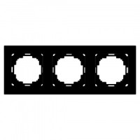 Nilson рамка 3 мест. TOURAN  черный глянец 24220093