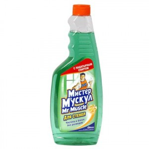 Средство для мытья стекол МИСТЕР МУСКУЛ 500мл, сменный флакон, ш/к 00160