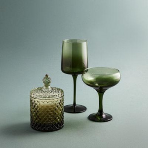 BY COLLECTION Бокал для шампанского 270 мл, 9,5х13,2 см, стекло, оливковый