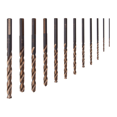 Набор сверл по металлу, 1-10 мм (через 0.5 мм) 19 шт, Р6М5, многогранная заточка, бокс Барс