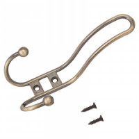 Крючок-вешалка мебельн 3-рожк 208A AB ст.бронза  Инд. уп. на подвесе StahlBuro (160,40)