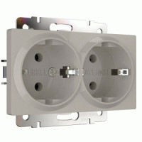 Werkel мех. роз. СУ 2 мест. 16А земля (дымчатый) W1272004