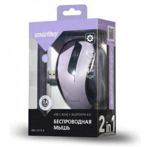 Мышь беспроводная Dual Bluetooth+USB Smartbuy SBM-597D-B Ниагара (SBM-597D-B)/40/