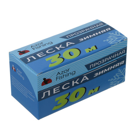 Леска зимняя тм AZOR FISHING, 30м, 0,14мм, 1,75кг, прозрачная