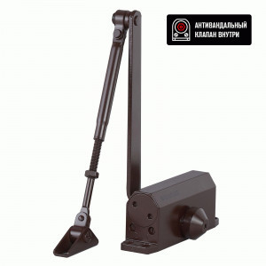 Доводчик дверной БУЛАТ ARCTIC ДД 501/3 A-C (25-85 кг) коричневый, морозостойкий (10)