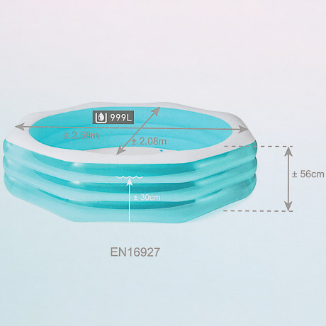 INTEX Бассейн надувной детский, от 6 лет, 254x254x56 см, 58492