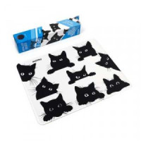 Игровой коврик для мыши Smartbuy Cat-1 M-size Черные котики (SBMP-CAT-01)/40