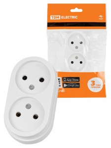 TDM Ретро роз. ОУ 2 мест. 10А пластик, белая (10!) SQ1806-0529