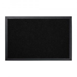 Коврик придверный вл/впит Ребристый 40*60см,черный,h ворса=0,5см,п/э,подложка ПВХ,TRIP,24190/VORTEX