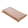 Набор пакетов крафт с ПВХ окном и замком, 20 шт, 12x25x6 см