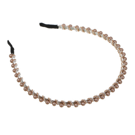 Ободок для волос ЮНИLOOK, 0,5см, пластик, металл, 6 цветов, ACS-67