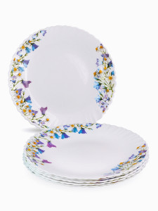 Тарелка обеденная Колокольчики 24см стекло (кратность 6шт!!!) МФК MFK21065