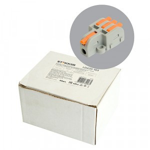 STEKKER клемма СМК разв. с рычагом супер-компак. LD220-103 1вх/3вых 0,2-4мм2, 32А (уп.50шт, цена/шт)