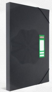 Папка на резинках Attache пластиковая А3, шир. кор. 30 мм, черный 166831