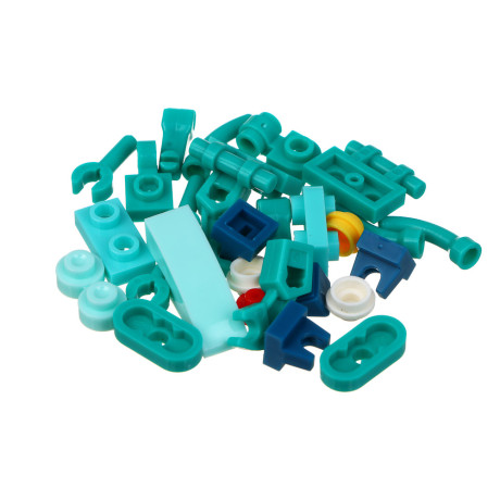 ИГРОЛЕНД Конструктор "Ящерки", от 22 до 33 деталей, РР, 11,8x16x6 см., 6 дизайнов