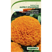 Семена Бархатцы Марвел Оранжевые прямостоячие 5шт PanAmerican/Садовита Ц