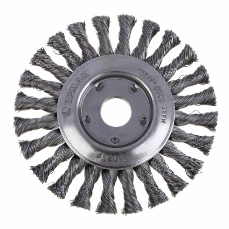 ЕРМАК PROFI Щетка дисковая для УШМ, плетеные пучки стальной проволоки 0,5мм, 150х22мм