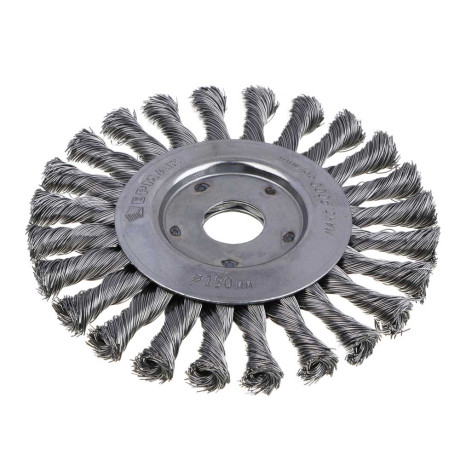 ЕРМАК PROFI Щетка дисковая для УШМ, плетеные пучки стальной проволоки 0,5мм, 150х22мм