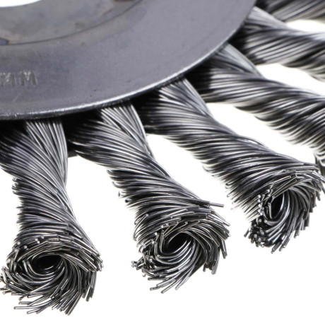 ЕРМАК PROFI Щетка дисковая для УШМ, плетеные пучки стальной проволоки 0,5мм, 150х22мм