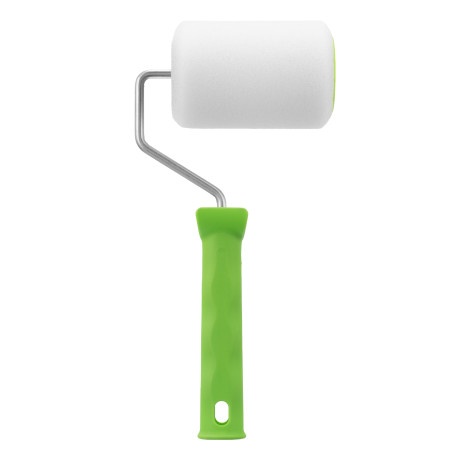 Валик "Поролон" с ручкой, 100 мм, D 48 мм, D ручки 6 мм Сибртех