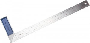 Угольник ЗУБР "ЭКСПЕРТ" столярный, гравир шк, алюминиевая рукоятка, нерж полотно 37мм zu34393-50