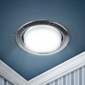 ЭРА GX53 KL35 CH/1 св-к встр. d106х38 (врез.d90) H4 с монтажным кольцом хром ИУ 3442