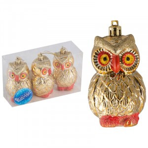 Набор елочных украшений "Совы" (3шт) Волшебная страна