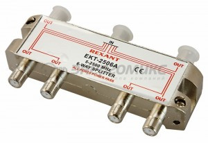 Rexant splitter (делитель) на 6TV 5-2500 MHz для спутникового ТВ, power pass (5!), 05-6204
