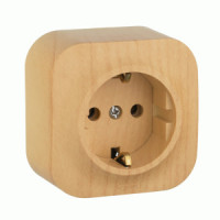 IEK QUTEO роз. ОУ 1 мест. дерево земля 782271