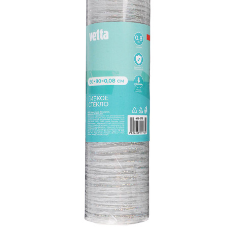 Гибкое стекло тм VETTA Дерево, 60x80x0,08см, ПВХ, цвет прозрачный