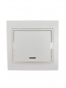 Lezard Мира выкл. СУ 1 кл. 10А (инд.) бел. (корпус PC) 701-0202-111