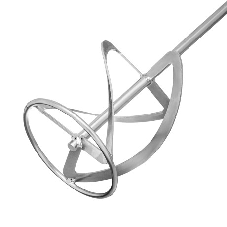 Насадка для миксера, для легких растворов, 160 х 590 мм, оцинкованная, хвостовик резьба М14 Сибртех