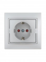 Lezard Мира роз. СУ 1 мест. 16А металлик серый (земля, керамика, шторки, корпус PC) 701-1010-124