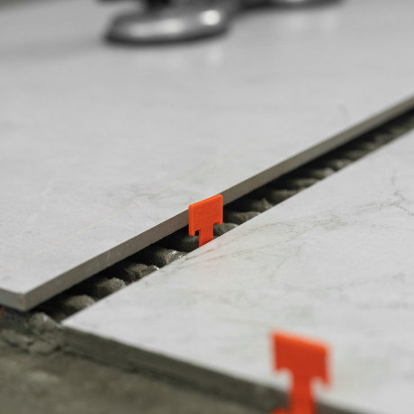 Система выравнивания плитки (СВП) комплект: зажимы, клинья (40/40 шт) в пакете Сибртех