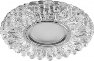 Feron Св-к встр. со св/д подсветкой 15LED*2835 SMD 4000K, MR16 50W G5.3, прозрачный, CD914 28985