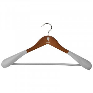 Вешалка-плечики 45см, дерево флокированное, темно-коричн 107904 Leonord