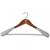 Вешалка-плечики 45см, дерево флокированное, темно-коричн 107904 Leonord