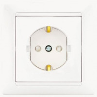 Bylectrica СТИЛЬ роз. 1 мест. СУ земля шторки безвинт. зажим, белый (РС16-372)