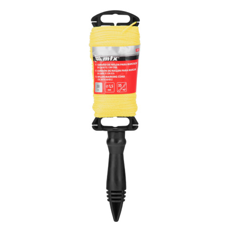 Шнур Нейлоновый разметочный на катушке c ручкой D 1.5 мм, 50 м Matrix