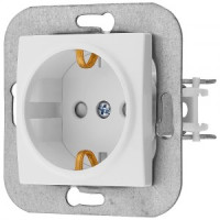 Bylectrica УЮТ мех. розетки земля со шторками, белый, (РС16-532)