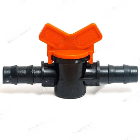 Соединитель с краном  (SH4004) d 16мм- d 16мм (Ц10шт)