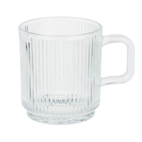 MILLIMI Кружка с рельефным узором, 340мл, стекло
