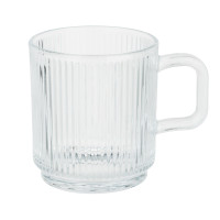 MILLIMI Кружка с рельефным узором, 340мл, стекло