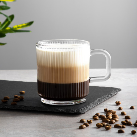 MILLIMI Кружка с рельефным узором, 340мл, стекло