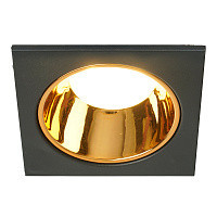 Feron св-к встр. MR16 GU5.3 "квадрат" черн + золото" металл пласт 35х92 35х92 DL3112 51409