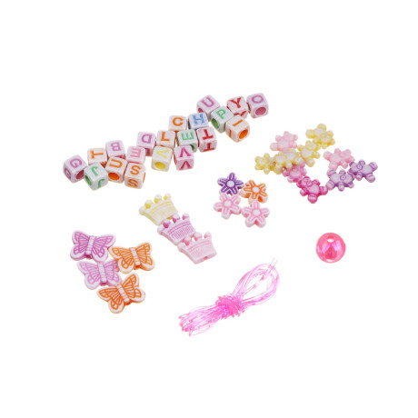 ХОББИХИТ Набор для творчества "Браслетики", 30-38 элементов, PS, 9х16х2см, 3 дизайна