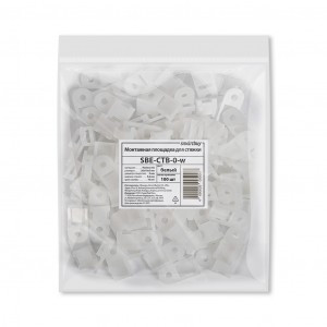 Smartbuy площадка под хомут (стяжку) 20x10мм белая ПМ (50шт в уп, цена за уп.) SBE-CTB-0-w