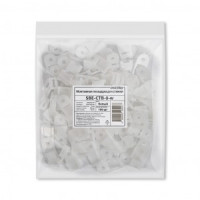 Smartbuy площадка под хомут (стяжку) 20x10мм белая ПМ (50шт в уп, цена за уп.) SBE-CTB-0-w