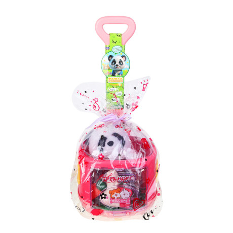 ИГРОЛЕНД Питомец интерактивный "Панда в перевозке", 2хАА, ABS, полиэстер, 20,5х23х48,5 см